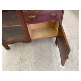 Victorian Side by Side Secretary Glass Door Cabinet