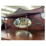 Victorian Side by Side Secretary Glass Door Cabinet