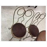 Antique Ice Cream Parlor Table & 4 Chairs