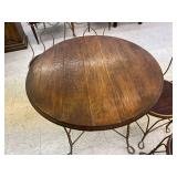 Antique Ice Cream Parlor Table & 4 Chairs