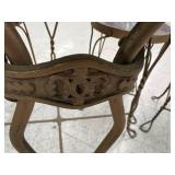 Antique Ice Cream Parlor Table & 4 Chairs