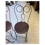 Antique Ice Cream Parlor Table & 4 Chairs