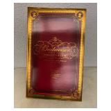 Budweiser Millennium Quart Bottle (Empty) & 4 Glasses