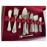Heirloom Sterling Damask Rose Flatware 80.7 oz of 92.5% Silver
