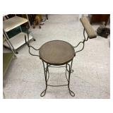 Antique Wrought Iron Twisted Metal Ice Cream Parlor Chair