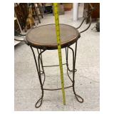 Antique Wrought Iron Twisted Metal Ice Cream Parlor Chair