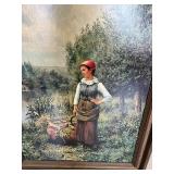 Girl by a Stream Artwork