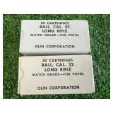2 500 Count Boxes Olin 22 Long Rifle Cartridges Match Grade-For Pistol