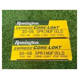 2 Boxes Remington 30-06 Springfield 150 Grain