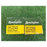 2 500 Count Boxes Remington High Velocity 22 Long Rifle Hollow Point Cartridges