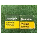 2 500 Count Boxes Remington High Velocity 22 Long Rifle Hollow Point Cartridges