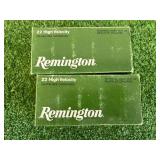 2 500 Count Boxes Remington High Velocity 22 Long Rifle Hollow Point Cartridges