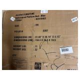 Accent Leah Upholstered Blue Platform Bed - Full