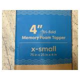 4" Memory Foam Topper - X-Small