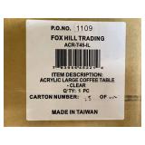 Fox Hill Trading Acrylic Large Coffee Table - Clear