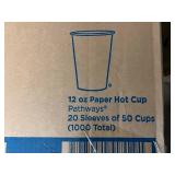1000 Dixie 12oz Paper Hot Cups