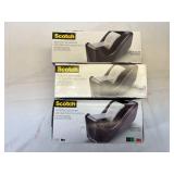 3 Scotch Desktop Tape Dispensers