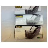 3 Scotch Desktop Tape Dispensers