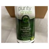 6 Bottles of Purity Green Liquid Hand Soap Refill - Fresh Lime