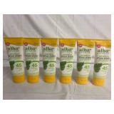 6 Bottles of Alba Botanica Sensitive Sheer Shield 45 SPF Sunscreen