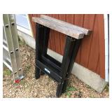 Pair Iron Horse Metal Saw Horses