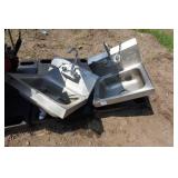 2 Stainless Steel Wall Mount Sinks