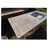 Table with Stainless Steel Sink