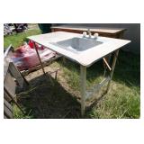 Table with Stainless Steel Sink