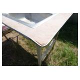 Table with Stainless Steel Sink