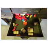 Vintage Metal Set of Drawers with Contents