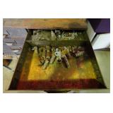 Vintage Metal Set of Drawers with Contents