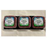 D. 3x 1.34lbs Organic Ground Beef 85%/15%