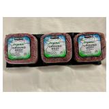 D. 3x 1.34lbs Organic Ground Beef 85%/15%