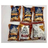 MM. 4x2.5oz Quaker Rice Thins-Salted Carmel & 2x Tangy BBQ