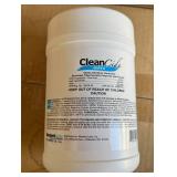 12x 1lb 9oz Canisters Clean Cide Germicidal Wipes