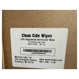 12x 1lb 9oz Canisters Clean Cide Germicidal Wipes