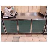 DUKE 3 DOOR STORAGE CABINET WITH STAINLESS STEEL WORK TOP