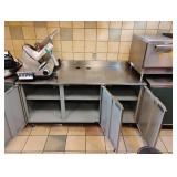 DUKE 3 DOOR STORAGE CABINET WITH STAINLESS STEEL WORK TOP