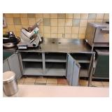 DUKE 3 DOOR STORAGE CABINET WITH STAINLESS STEEL WORK TOP