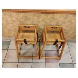 2 WOODEN KIDS HIGH CHAIRS