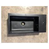 Swiss Madison Delice 24 in. Ceramic Rectangular Wall-Mount Bathroom Sink in Matte Black   Customer Returns See Pictures