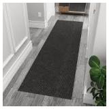 Lot of Ottomanson Lifesaver Non-Slip Rubberback Indoor/Outdoor Long Hallway Runner Rug 2 ft. x 8 ft. Black Polyester Garage Flooring  Customer Returns See Pictures