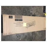 SCOTT LIVING Rosalie 54 in. Freestanding Media Console Wooden Electric Fireplace in Warm Brown Birch  Customer Returns See Pictures