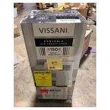 Vissani 5,000 BTU 115-Volt Portable Air Conditioner for 150 sq. ft. Rooms with Dehumidifier and Remote in White   Customer Returns See Pictures