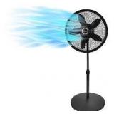 Lot of Lasko 18 in. 3 Speed Oscillating Pedestal Fan with Adjustable Height, Easy Assembly, and Quiet Cooling for Any Room in Black Customer Returns See Pictures