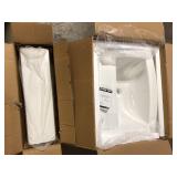 Swiss Madison Sublime Pedestal Bathroom Ceramic Vessel Sink Round Single Faucet Hole in White Customer Returns See Pictures