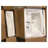 Swiss Madison Sublime Pedestal Bathroom Ceramic Vessel Sink Round Single Faucet Hole in White Customer Returns See Pictures