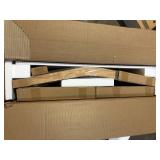 Nathan James Cohen 19 in. Wood Mid-Century Modern Upholstered Side Dining Chair with Woven Faux Leather Backrest, Natural Brown    Customer Returns See Pictures