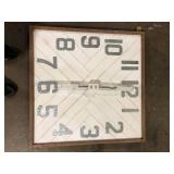 Grey Square Wood and Metal Wall Clock by Storied Home   Customer Returns See Pictures