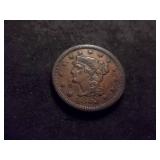 1853 Coronet Braided Hair Cent